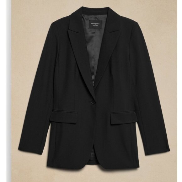 Banana Republic Sculpted Suit Blazer, Size 12 - Picture 1 of 9